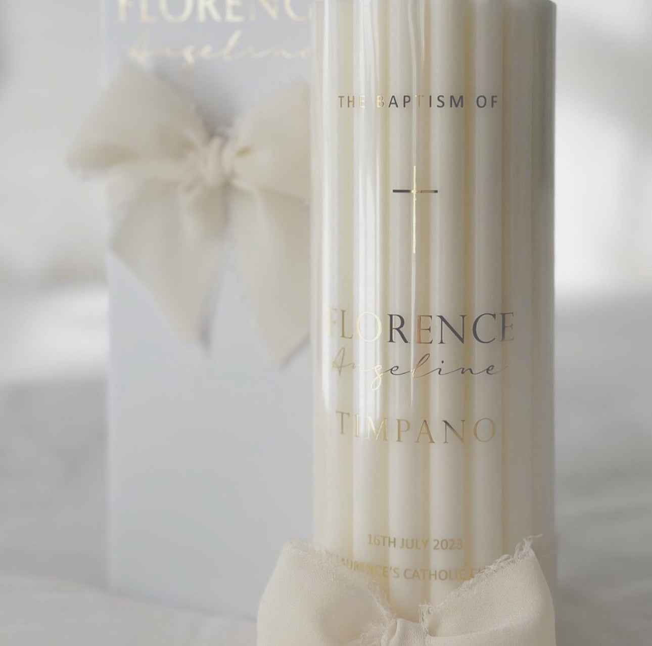 Baptism candle “elegance”