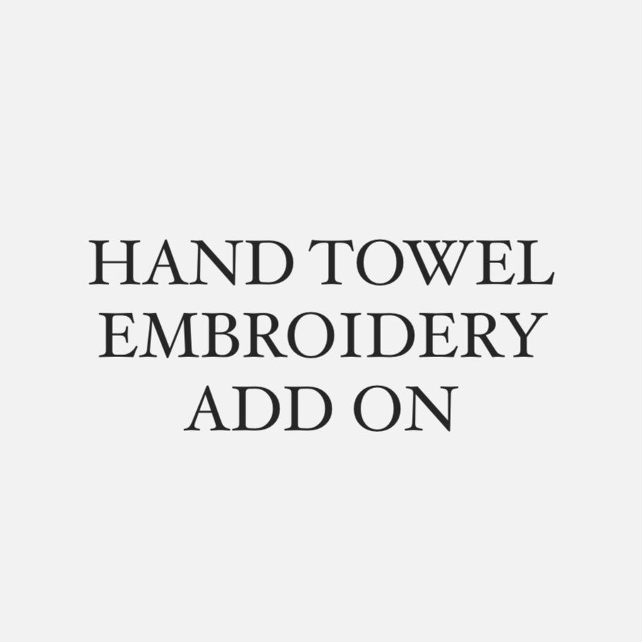 Hand towel embroidery add on