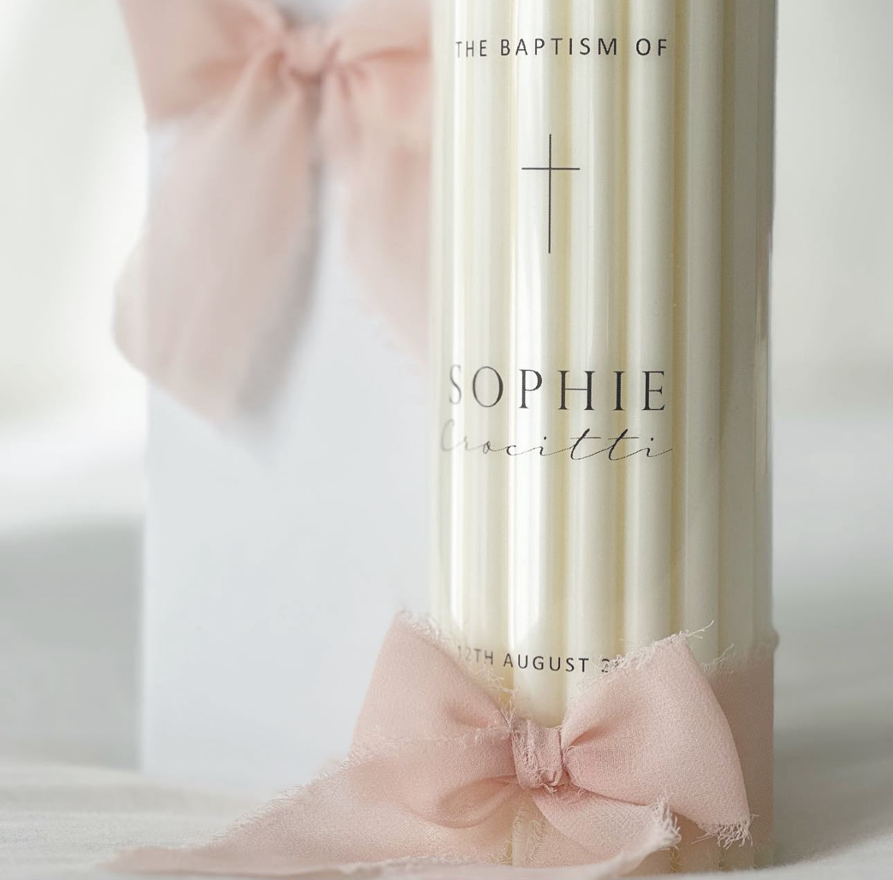 Baptism candle “elegance”