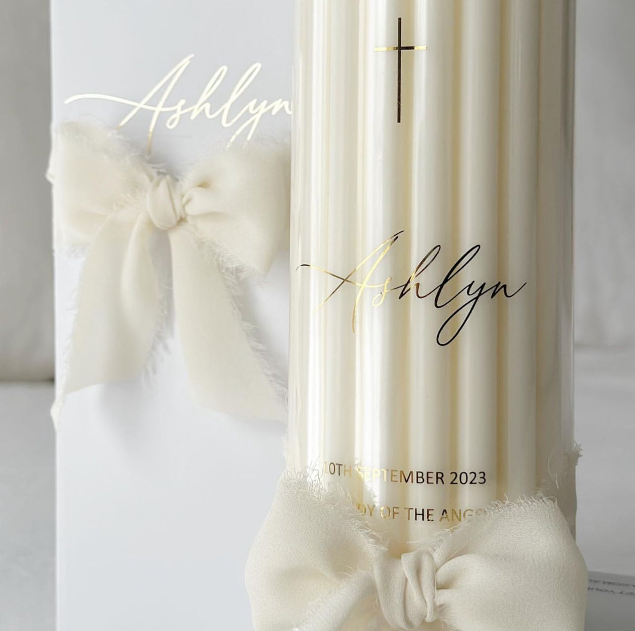 Baptism candle “chic”