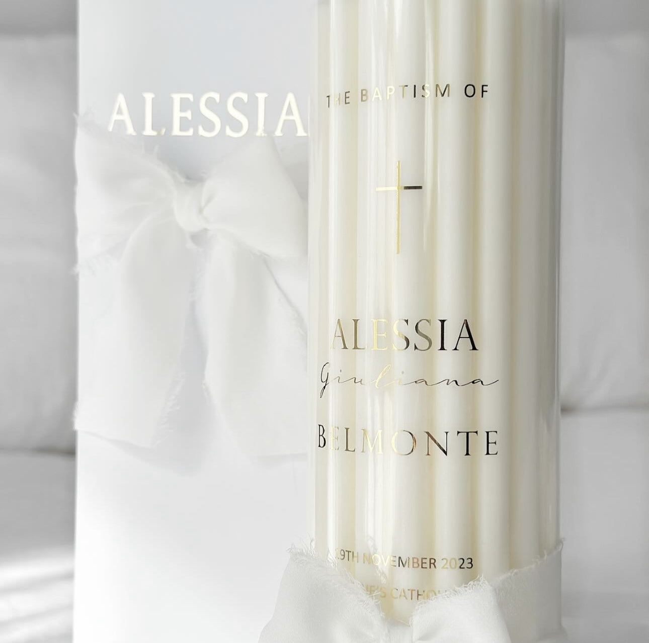 Baptism candle “elegance”