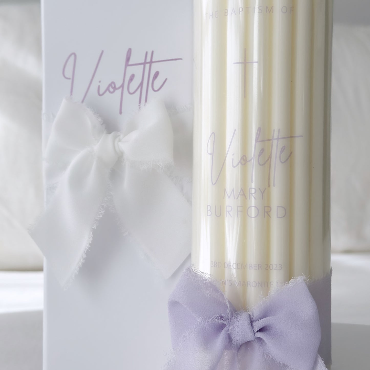 Baptism candle “elegance”