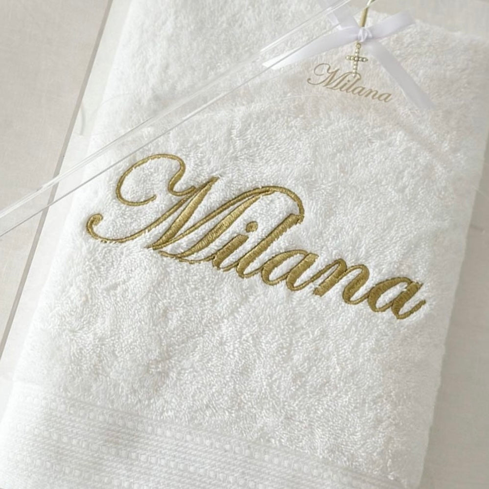 Embroidered Sheridan bath towel