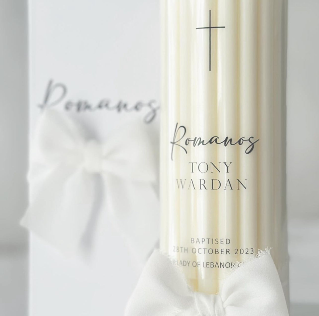 Baptism candle “chic”