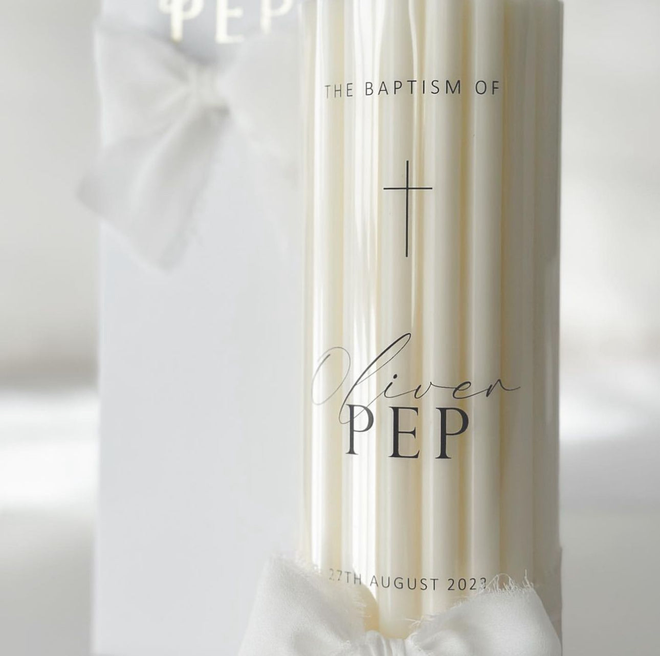 Baptism candle “elegance”