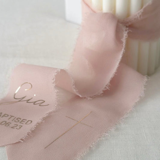 Chiffon ribbon candle